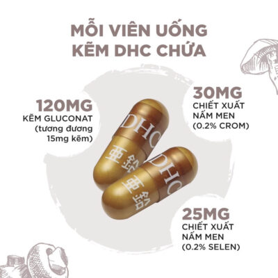 Viên uống bổ sung kẽm DHC Nhật Bản