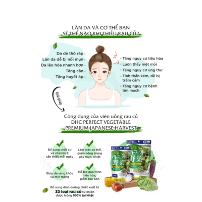 Viên DHC rau củ Perfect Vegetable Premium Nhật Bản 60 ngày