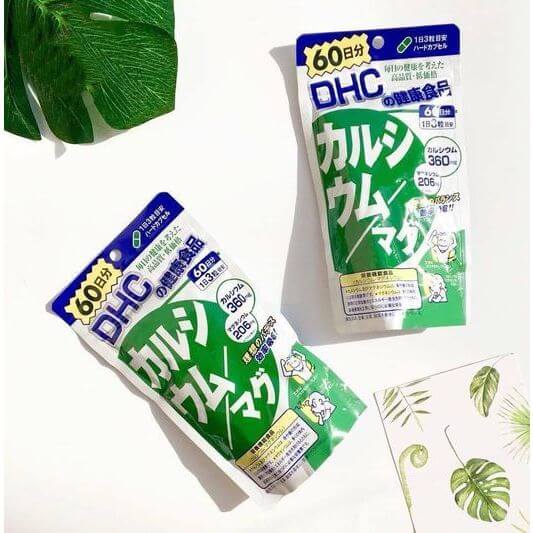 Viên uống DHC Canxi Magie màu xanh lá 60 ngày