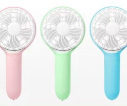 Quạt Tích Điện, Quạt Cầm Tây Mini BLUE_STORM_F5 HÀN QUỐC