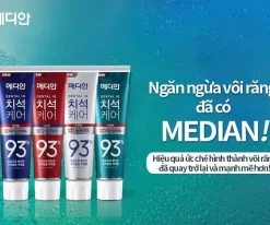 Kem Đánh Răng , Giảm Ố, Loại Bỏ Mùi Hôi Median Dental IQ 93% Toothpaste 120g- Hàn Quốc